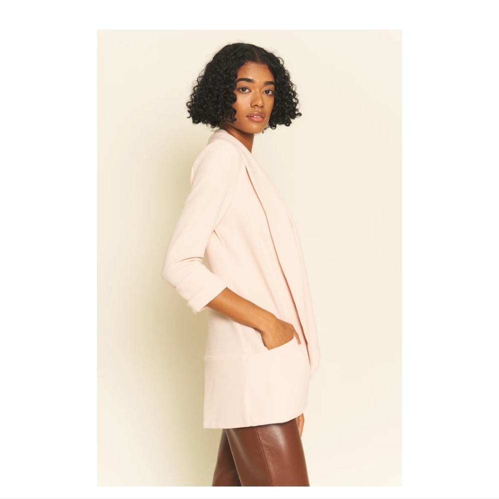 French Mauve | Melanie Knit Tunic Blazer | Blush color Size Small